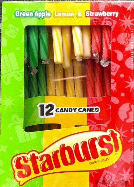 STARBURST Candy Canes 'Frucht' Zuckerstangen  12 Stück  150 gr